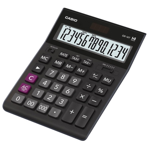 Калькулятор настольный Casio GR-14T-W-EP 14 разрядов 250448 фото 2